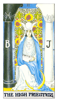 The High Priestess, from the Universal Waite Tarot,